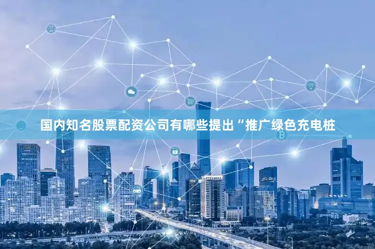 国内知名股票配资公司有哪些提出“推广绿色充电桩